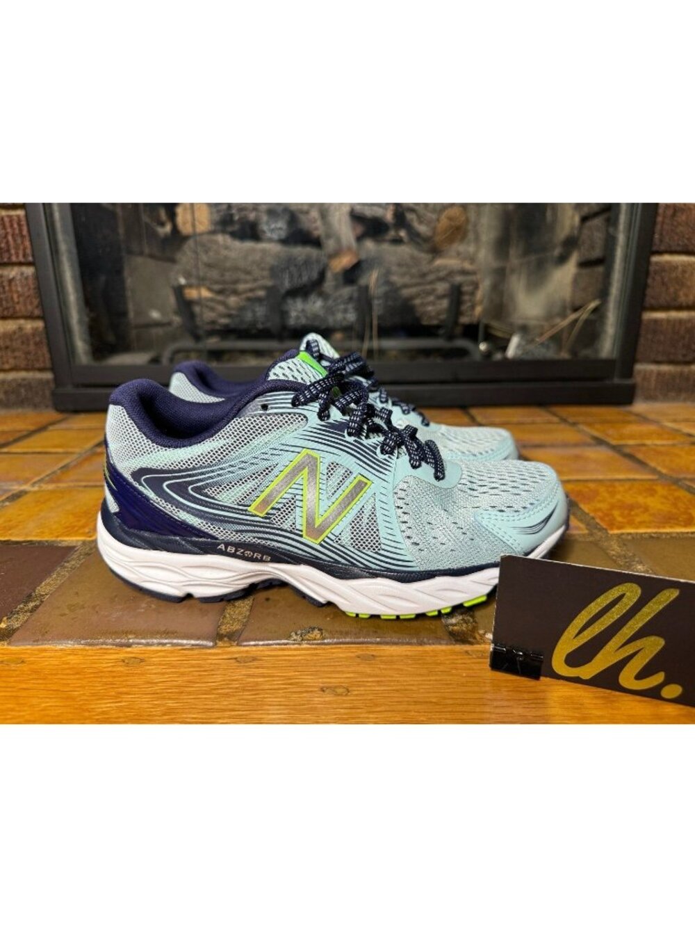 Women’s 5.5 New Balance 680 V4 Blue Grey Abzorb Athletic Running Shoes W680LO4